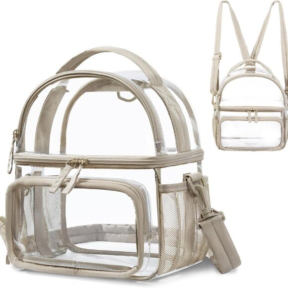 Convertible Stadium Clear Bag 12x6x12 - Waterproof Lunch Box with Multi-Pockets - Picture 1 of 8